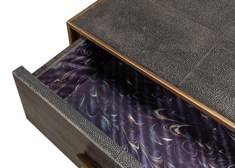 Gideon Shagreen Grey Console Table - Ornate Home