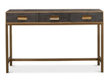 Gideon Shagreen Grey Console Table - Ornate Home