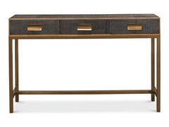Gideon Shagreen Grey Console Table - Ornate Home