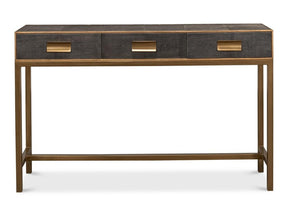 Gideon Shagreen Grey Console Table - Ornate Home
