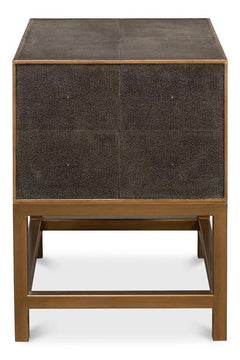 Gideon Shagreen Grey Side Table - Ornate Home