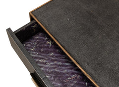Gideon Shagreen Grey Side Table - Ornate Home