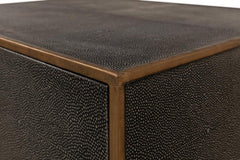 Gideon Shagreen Grey Side Table - Ornate Home