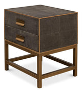 Gideon Shagreen Grey Side Table - Ornate Home