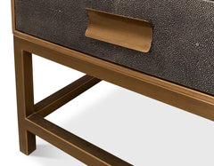 Gideon Shagreen Grey Side Table - Ornate Home