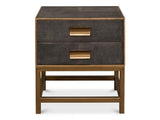 Gideon Shagreen Grey Side Table - Ornate Home
