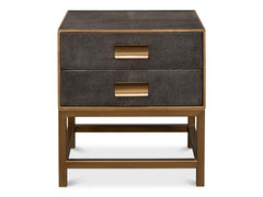 Gideon Shagreen Grey Side Table - Ornate Home