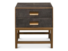 Gideon Shagreen Grey Side Table - Ornate Home