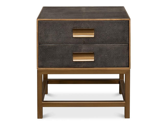 Gideon Shagreen Grey Side Table - Ornate Home