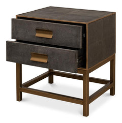 Gideon Shagreen Grey Side Table - Ornate Home