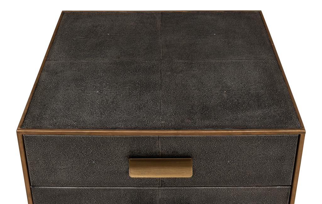 Gideon Shagreen Grey Side Table - Ornate Home
