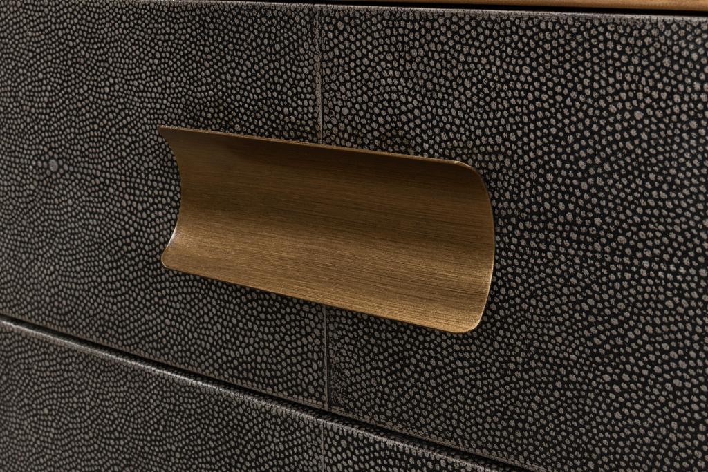 Gideon Shagreen Grey Side Table - Ornate Home