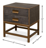 Gideon Shagreen Grey Side Table - Ornate Home