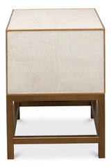 Gideon Shagreen White Side Table - Ornate Home
