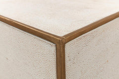 Gideon Shagreen White Side Table - Ornate Home