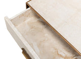 Gideon Shagreen White Side Table - Ornate Home