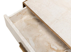 Gideon Shagreen White Side Table - Ornate Home