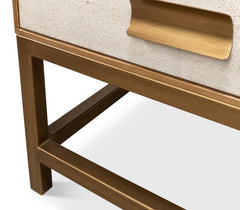 Gideon Shagreen White Side Table - Ornate Home