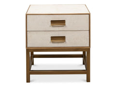 Gideon Shagreen White Side Table - Ornate Home