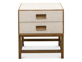 Gideon Shagreen White Side Table - Ornate Home