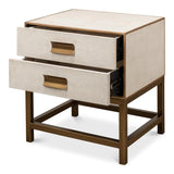 Gideon Shagreen White Side Table - Ornate Home