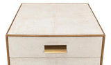 Gideon Shagreen White Side Table - Ornate Home
