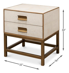 Gideon Shagreen White Side Table - Ornate Home