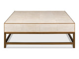 Gideon White Shagreen Coffee Table - Ornate Home