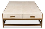 Gideon White Shagreen Coffee Table - Ornate Home
