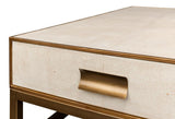 Gideon White Shagreen Coffee Table - Ornate Home