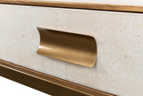 Gideon White Shagreen Console - Ornate Home