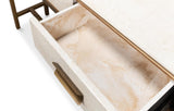 Gideon White Shagreen Console - Ornate Home