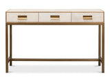 Gideon White Shagreen Console - Ornate Home