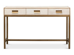 Gideon White Shagreen Console - Ornate Home