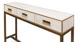 Gideon White Shagreen Console - Ornate Home