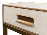 Gideon White Shagreen Console - Ornate Home