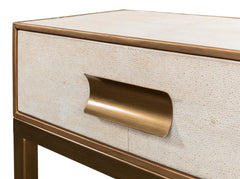 Gideon White Shagreen Console - Ornate Home