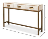 Gideon White Shagreen Console - Ornate Home