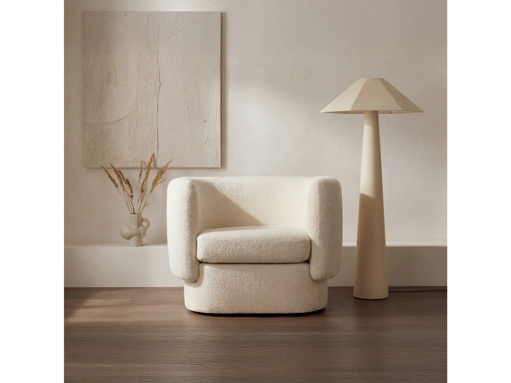 Gigi Cream Floor Lamp - Ornate Home
