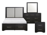 Gilbert Charcoal/Light Gray 4-Piece Queen Bedroom Set - Ornate Home