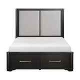 Gilbert Charcoal/Light Gray 4-Piece Queen Bedroom Set - Ornate Home