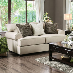 Gilda Beige/Brown Loveseat - Ornate Home
