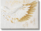 Gilded Ascension Textured Wing Wall Art - Ornate Home