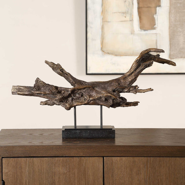 Gilded Brown/Gold Sculpture Branch - Ornate Home