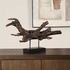 Gilded Brown/Gold Sculpture Branch - Ornate Home