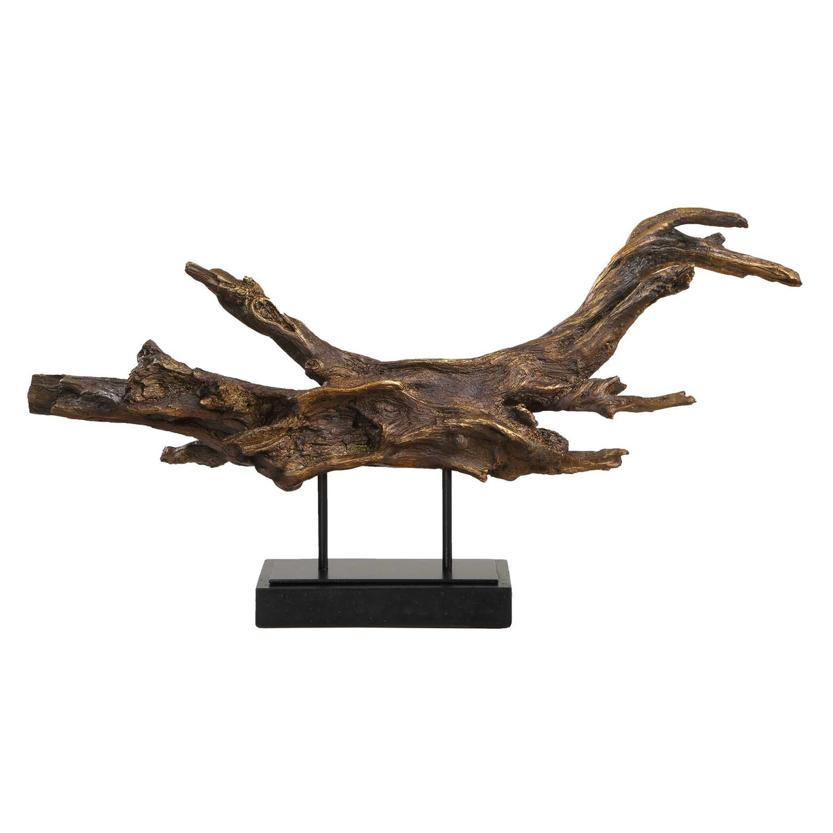 Gilded Brown/Gold Sculpture Branch - Ornate Home