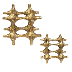 Gilded Connection Brass Modern Sculptures (Set of 2) - Ornate Home