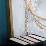 Gilded Lines Gold/Gray Canvas