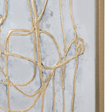 Gilded Lines Gold/Gray Canvas