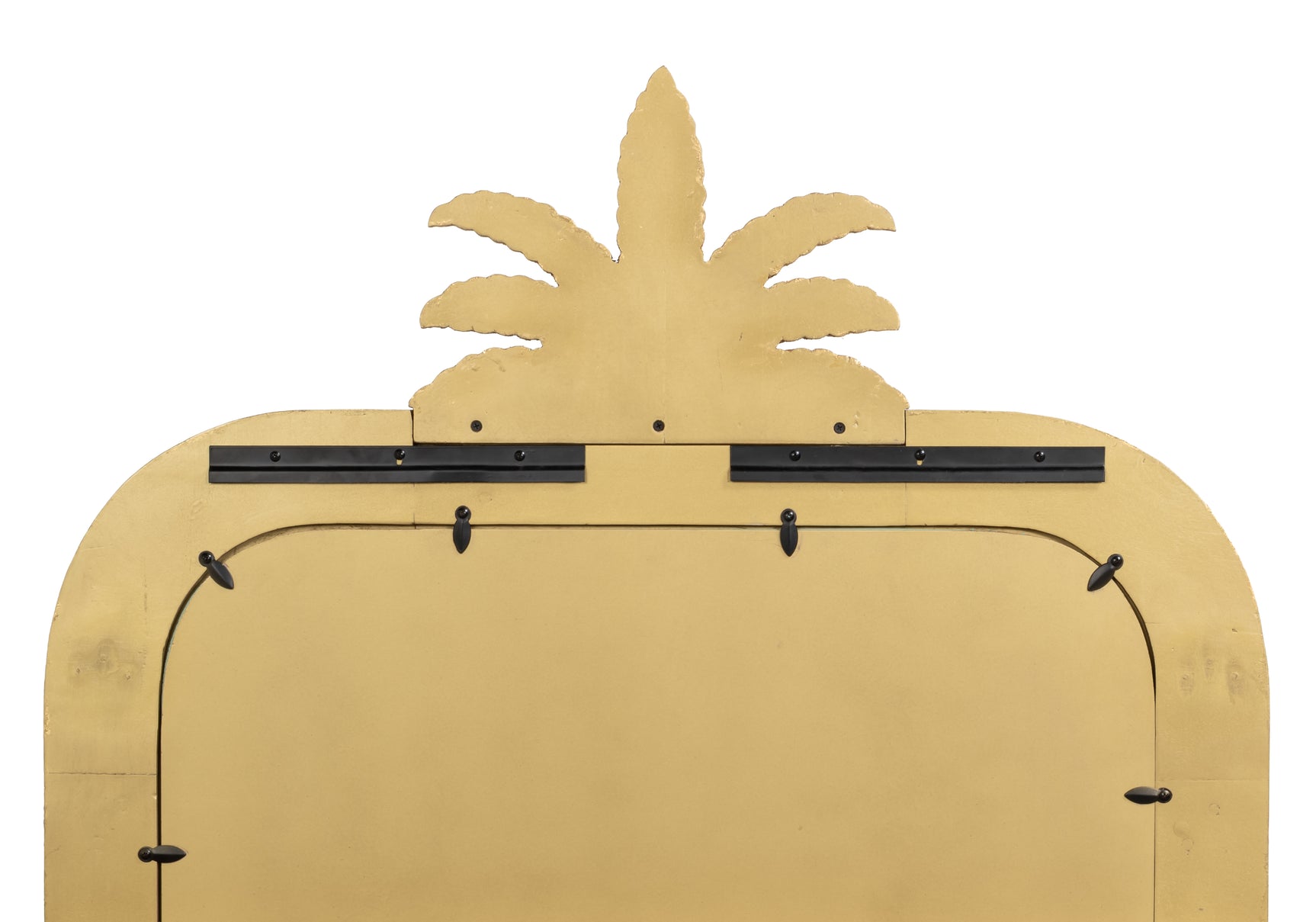 Gilded Pineapple Crest Brown Mirror - Ornate Home